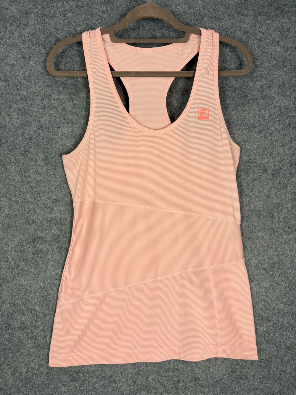 Fila Sport Women’s M Pink Running Racerback Tank Top Zip Pocket